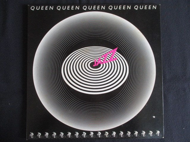 Queen Jazz LP Record with Poster, Good Condition, No scratches