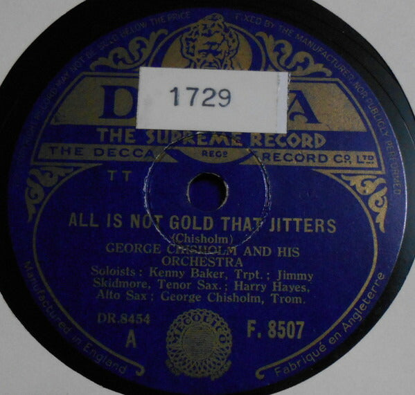 George Chisholm His Orchestra 78rpm Decca F8507 Jazz Used