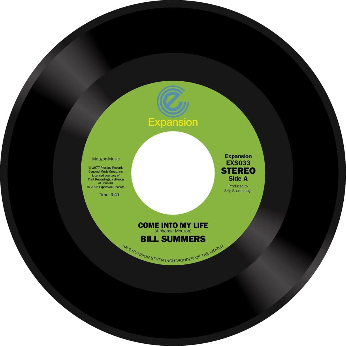 Bill Summers 7" Come Into My Life/Don't Fade Away EXS033 Motown Rare Record