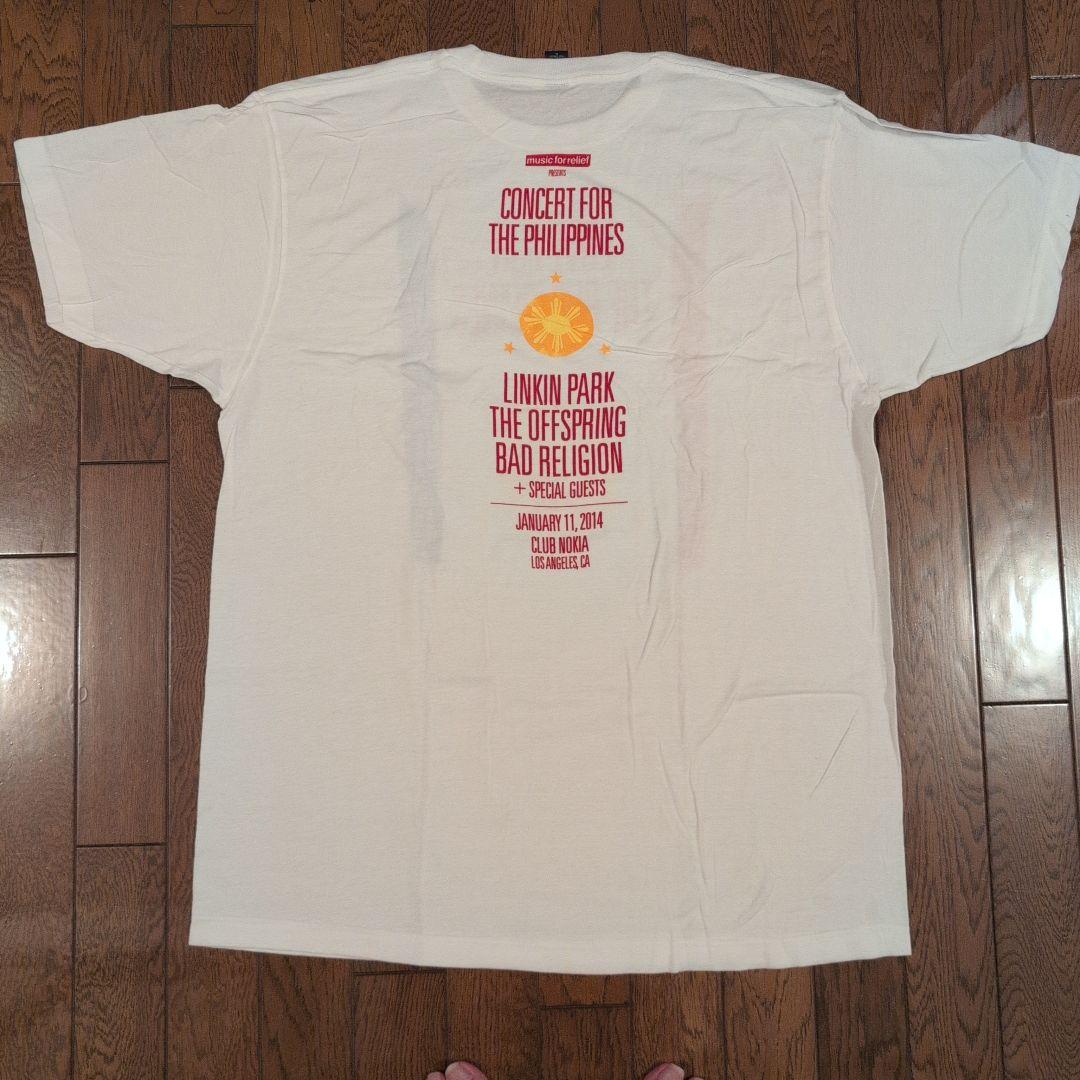 Linkin Park Offspring Band T-Shirt XL White Charity 2014 Philippines Concert