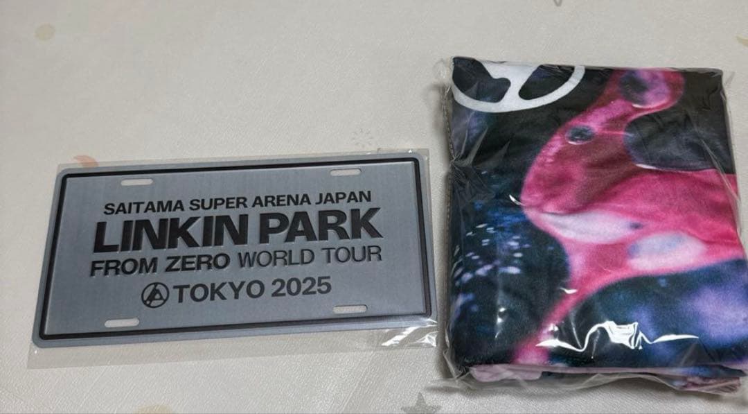 Linkin Park VIP License Plate Blanket Japan Saitama Arena Zero World Tour Used