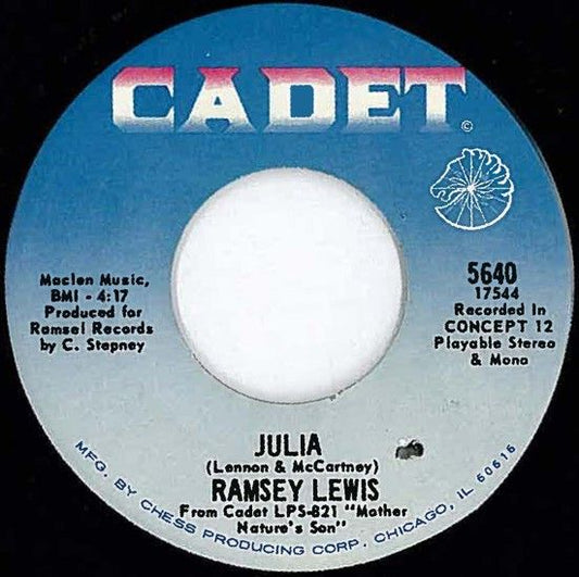 Ramsey Lewis Julia 7" Vinyl Record VG Near Mint No Obi