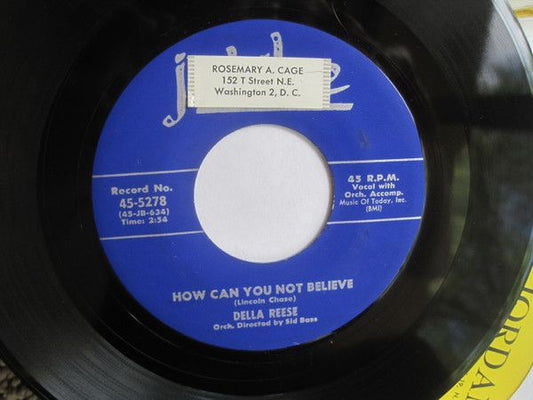Della Reese How Can You / About 7" Vinyl Jubilee VG no jacket