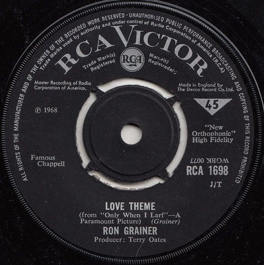 Ron Grainer Love Theme 7" Vinyl RCA1698 Used Excellent Condition