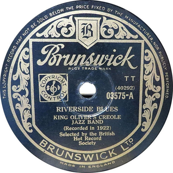 King Oliver's Creole Jazz Band Riverside Blues Mabel's Dream 78RPM SP used