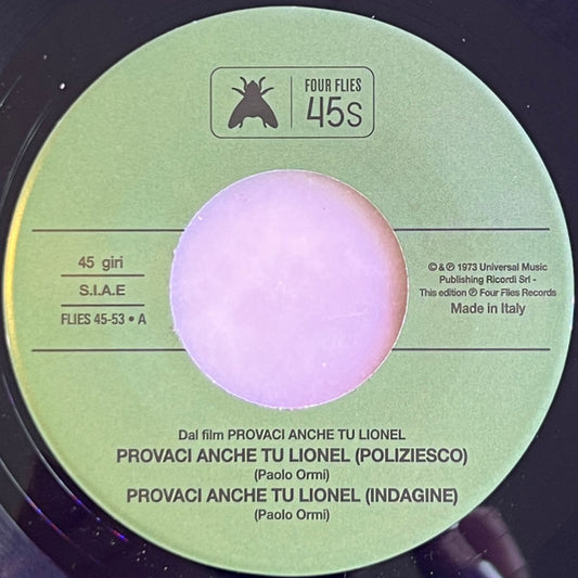 Paolo Ormi Lionel 7" Record Flies4553 NM Record No Obi Used