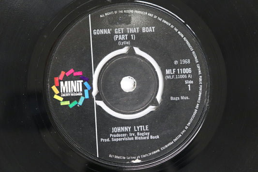 Johnny Lytle Gonna Get That Boat 7" vinyl Minit EX record no cover, obi