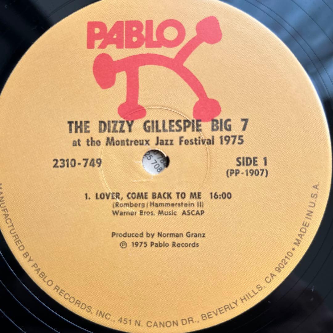 Dizzy Gillespie Big 7 Montreux Jazz 1975 US Vinyl Live Record Rare
