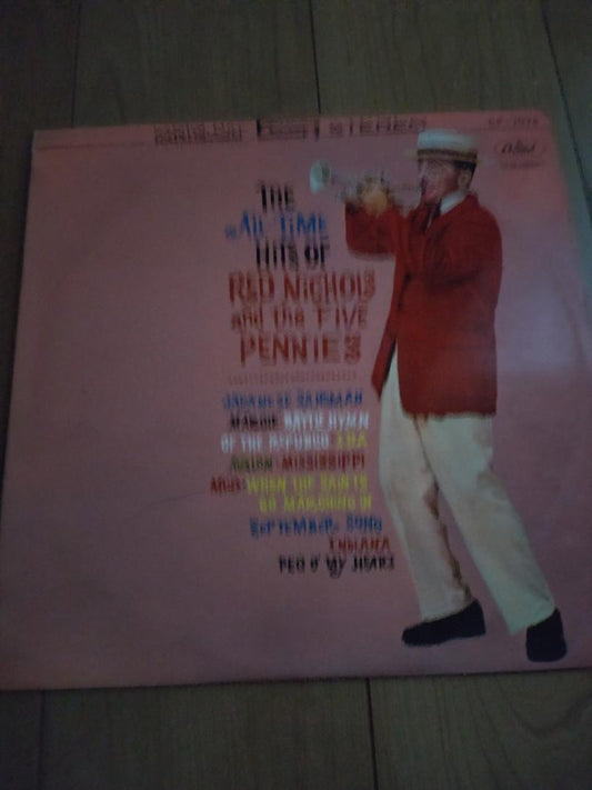 Red Nichols LP All-Time Hits Red Vinyl Capitol Jazz Record