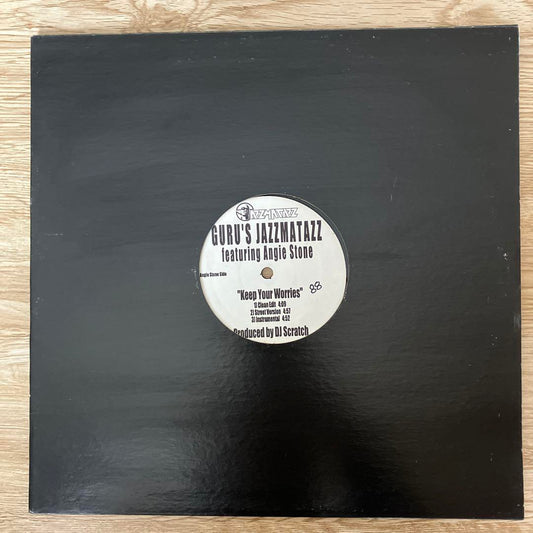 Guru's Jazzmatazz Keep Your Worries Angie Stone Roots Vinyl Record Used