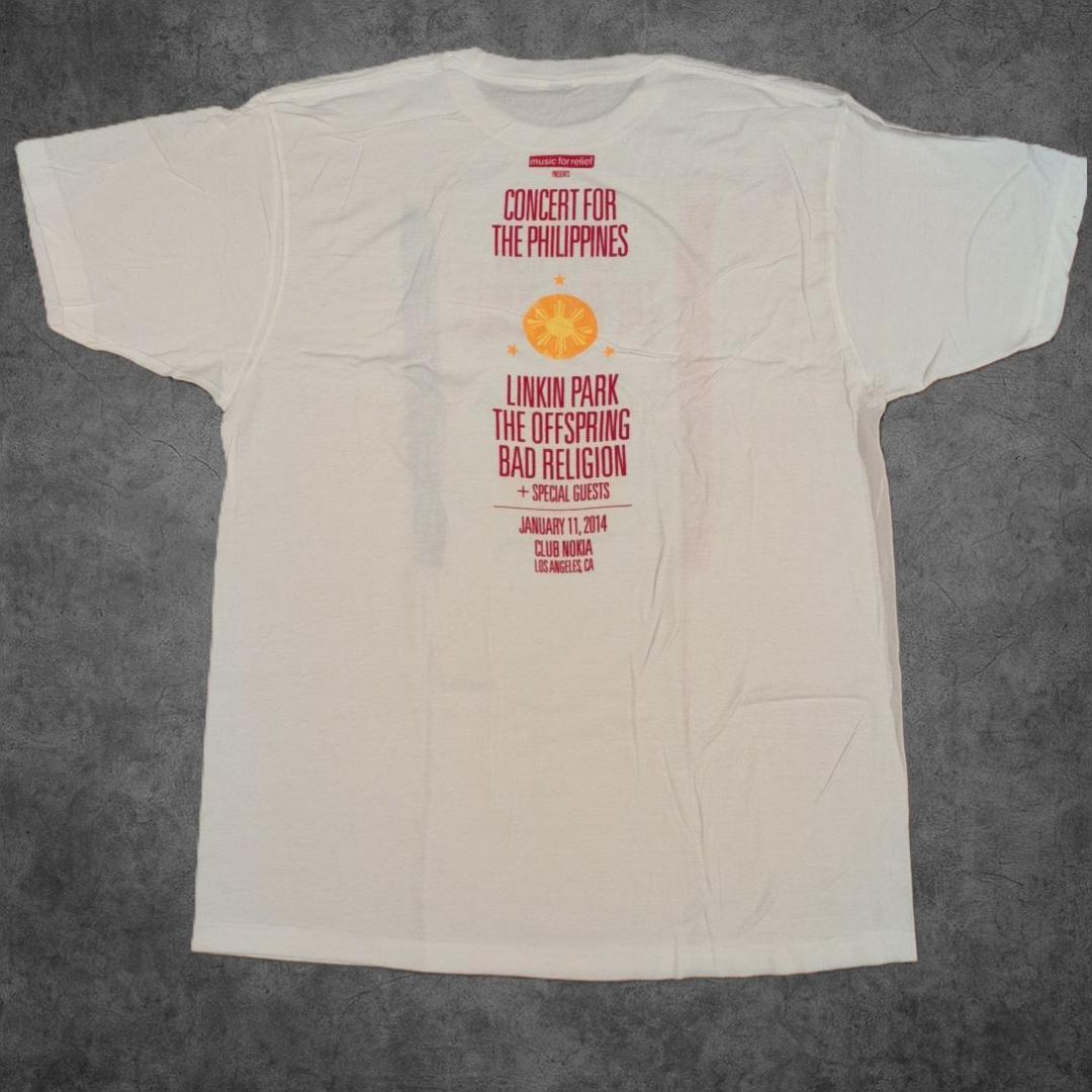 Linkin Park Offspring Band T-Shirt XL White Charity 2014 Philippines Concert