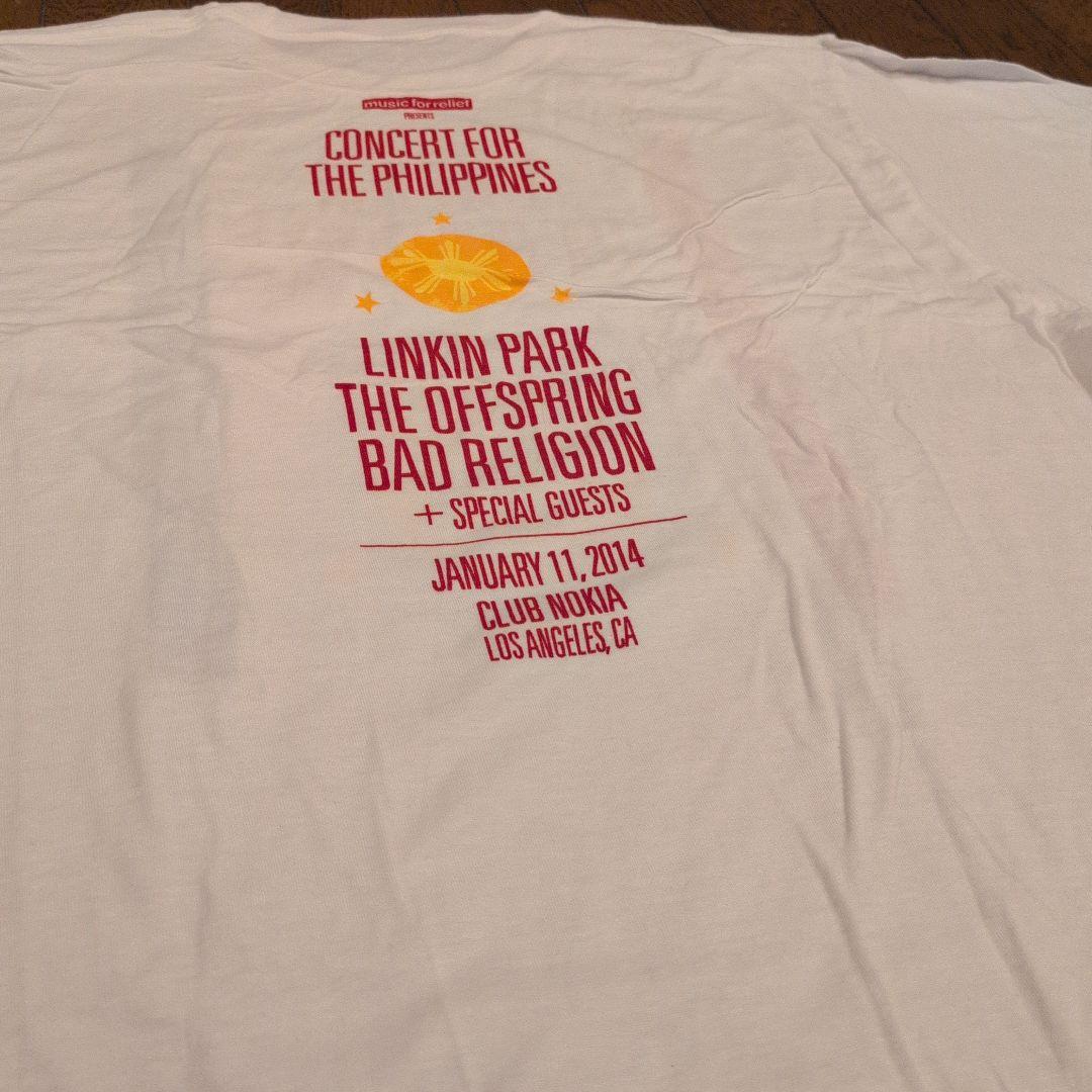 Linkin Park Offspring Band T-Shirt XL White Charity 2014 Philippines Concert