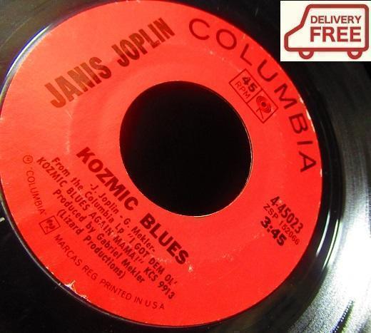 Janis Joplin Original US 1969 45 RPM Record Psychedelic Blues Vinyl