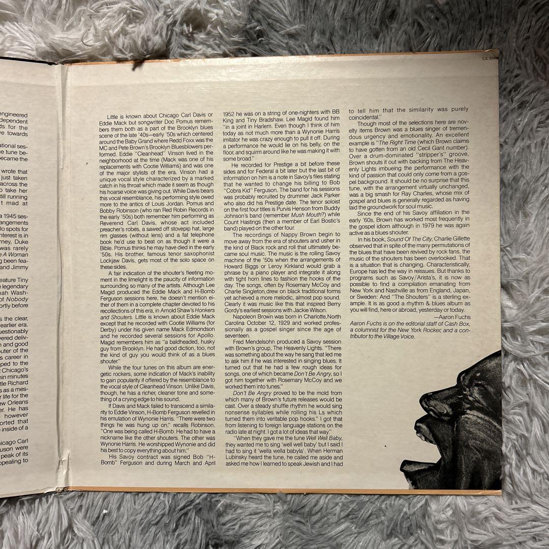 V.A The Shouters Rhythm & Blues US 2LP Savoy Records Jazz Blues 1980 Used