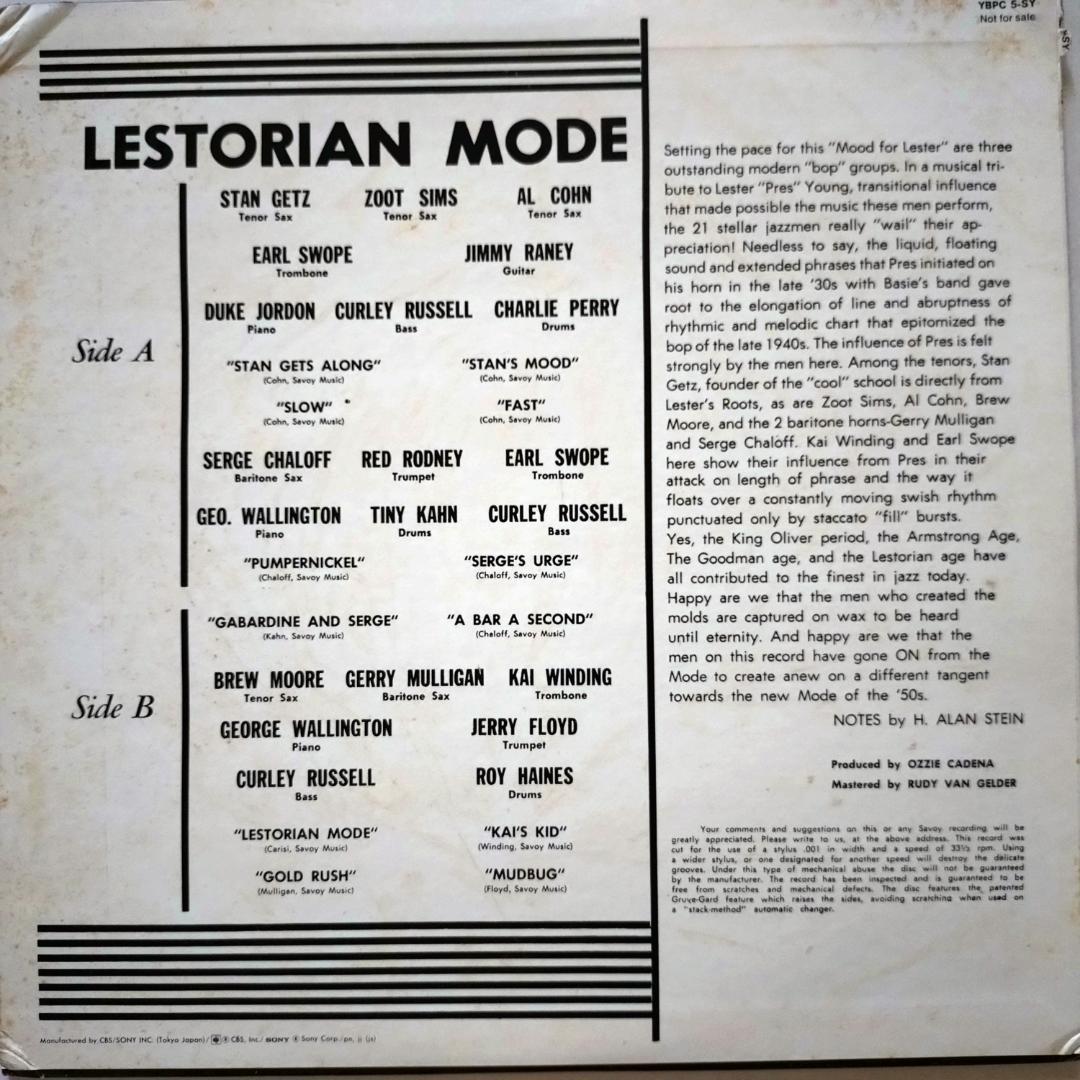 Lestorian Mode Record Bop & Cool Jazz 1940s-50s Rare Vinyl