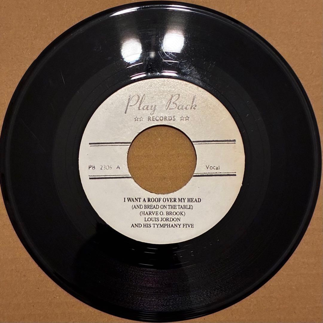Louis Jordan 78 RPM Vinyl Record "I Want A Roof Over My Head" Used BluesR&B