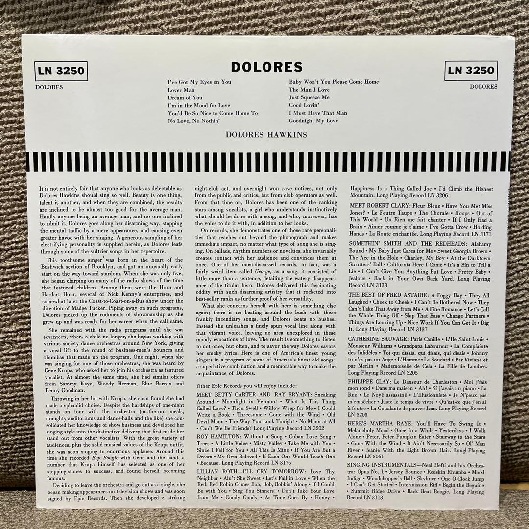 Dolores Hawkins LP Record Jazz Vocal No OBI Used
