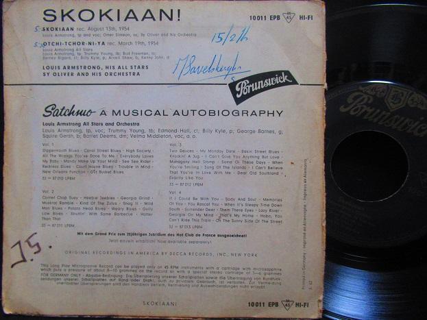 Louis Armstrong German Original Jazz Vinyl 1961 Rare Record Pair